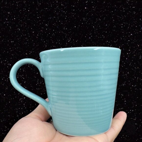 ROYAL DOULTON Teal GORDON RAMSAY MAZE Stoneware Mug Set 4 Light Blue Green - Picture 9 of 15